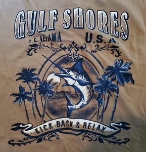 Camiseta Estilo Surf Costa del Golfo Azul Bronceado Espada Pez Talla 3XL - Imagen 1 de 3