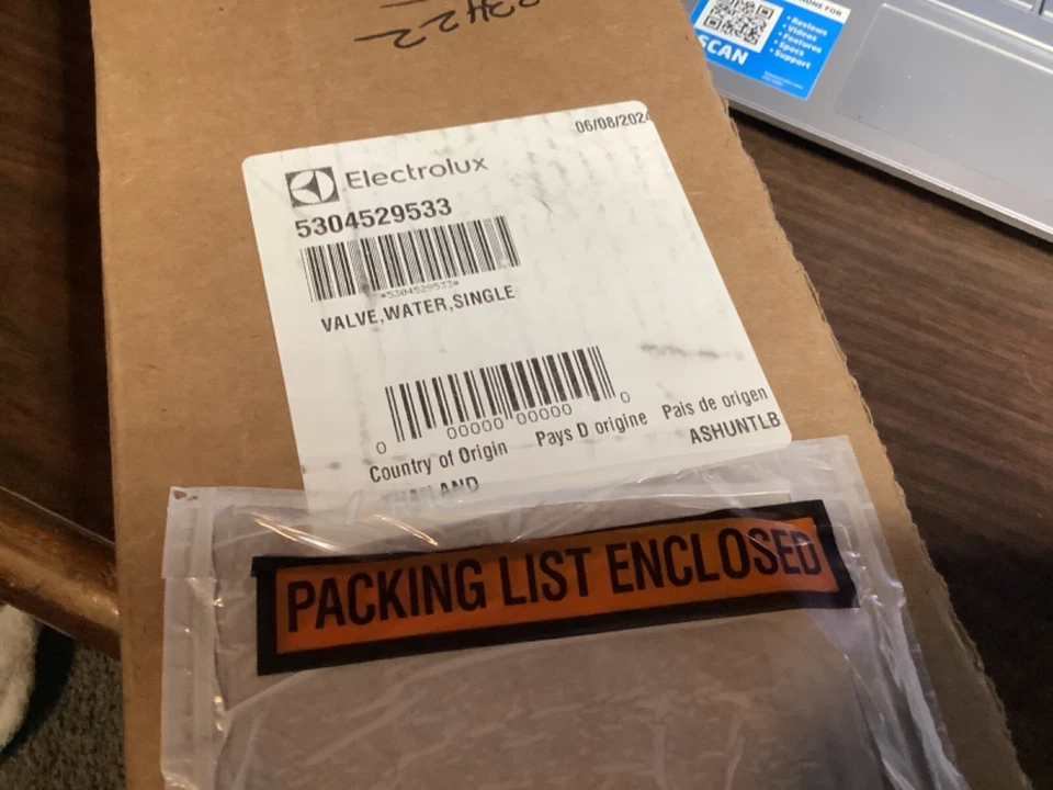 Válvula de agua Frgidaire 5304529533 Foto 1 de 1