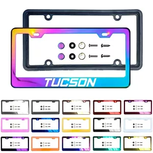Protector de silicona con marco de licencia de acero inoxidable grabado con láser para Tucson - Imagen 1 de 147