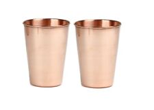Copper Water Glass 300 ml, 10oz Two Tumbler with ayurvedic benefits, 2 Unit