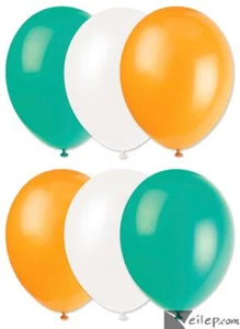 Football Team Fan Solid Color Party 11" Latex Balloons, 6 CT, Teal Orange White - Picture 1 of 1