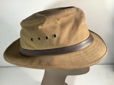Sombrero empacador aislado Filson vintage con orejeras talla M Foto 1 de 4