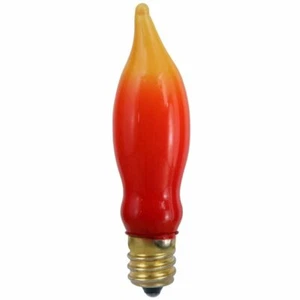 C7 RED ORANGE FLAME RETRO REPLACEMENT CHRISTMAS BULB LIGHT INTERMEDIATE BASE - Picture 1 of 1