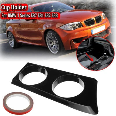 Portavasos coche para BMW Serie 1 116i 118i 118d 120i E87 E81 E88 negro brillante RHD Foto 1 de 4
