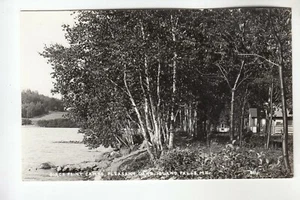 Real Photo Postcard Birch Point Camps Pleasant Lake Island Falls ME - Picture 1 of 1