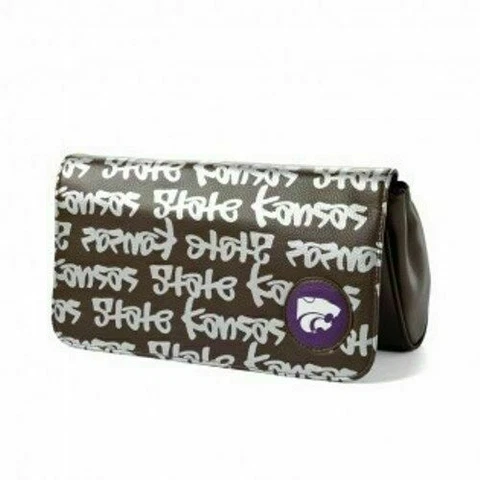 NEW! KANSAS STATE WILDCATS GRAFFITI CLUTCH PURSE LICENSED Cover