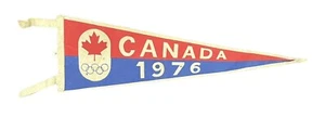 Vintage 1976 Canada Olympics 23 Inch Pennant Summer Olympiad Early Old - Picture 1 of 3