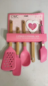 CWC 5 Piece Pink Utensil Set - Picture 1 of 3