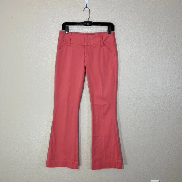 Pantalón Alice and Olivia Rosa Algodón Acampanado Pantalones Barbiecore Talla 2 Foto 1 de 4