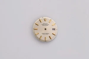 Genuine Rolex Datejust Tritium Pie Pan Dial Silver with Gold Markers 1601 R25 - Picture 1 of 2
