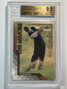 2002 UPPER DECK GOLF THE MAJORS TWM-22 TIGER WOODS BGS GEM MINT 9.5 4TH WIN - Picture 1 of 2