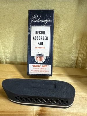 VTG BLACK  PACHMAYR WHITE LINE RECOIL PAD IN ORIG BOX - Image 1 of 4