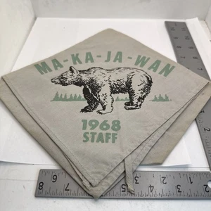 Camp Ma Ka Ja Wan 1968 Staff Neckerchief North Shore Area Council - Picture 1 of 4