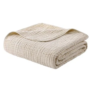 Muslin Blanket 100% Cotton Summer Blanket Large Twin Size 60 X 80 for Bed - Picture 1 of 7