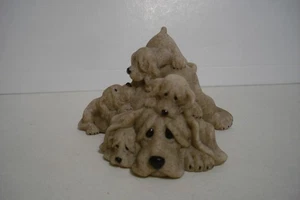 Quarry Critters Peaches Puppies Second Nature Design Figurine - Picture 1 of 11