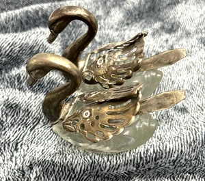 Bodegas vintage de sal y pimienta de cisne con cucharas (SH) - Imagen 1 de 10