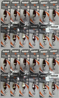 Paquete de 24 cucharas South Bend Kast A Way Shud-L 1/4 oz rojo dorado SBKM14-GRD, NUEVAS Foto 1 de 3