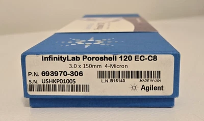 New Agilent HPLC InfinityLab Poroshell  120 EC-C8 3x150mm 4u   693970-306 column - Image 1 of 3