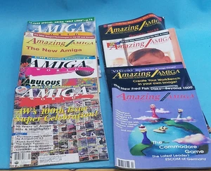 Lot of 8 Amazing 1995 & 96 Amiga Computer Magazines  Retro Gaming mixed months - Picture 1 of 9