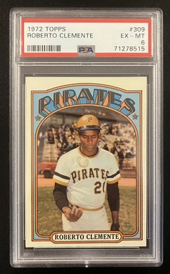 Topps Roberto Clemente #309 1972 PSA 6 Foto 1 de 2