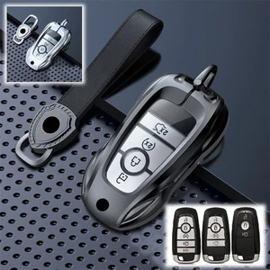 Zinc Alloy TPU Car Key Fob Case Cover Bag For Ford Explorer F150 Mustang Lincoln - Foto 1 di 10