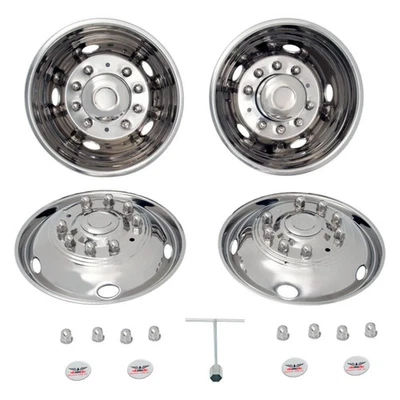 For Ford F-150 17 19.5" D.O.T. Liner 5 Hand Hole Polished Wheel Simulator Set — 第 1/4 张图片
