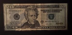 $20 Star note twenty dollar 2013 05596352 Federal reserve note star note - Picture 1 of 2
