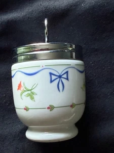Scarce Royal Worcester - Ribbons and Bows - Standard (small) Size Egg Coddler.  - Picture 1 of 7