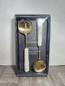 Williams Sonoma Honeycomb Bee Marmor Salatbesteck - Brandneu im Karton. - Bild 1 von 3