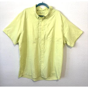 Camicia Under Armour HeatGear con bottoni giallo fluo pesca vestibilità ampia 3XL - Foto 1 di 5
