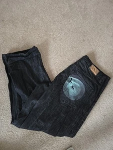 Rocawear Jeans Herren 40 schwarz Denim bestickt Hip Hop Rap Jay Z Street - Bild 1 von 6