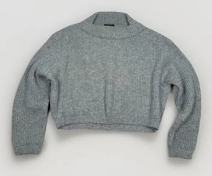 VTG Marithe Francois Girbaud X Maillaparty Cropped Wool Sweater Size Small Gray - Picture 1 of 10