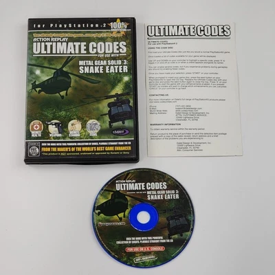 PS2 Action Replay Ultimate Codes: Metal Gear Solid 3 Snake Eater Complete  - Image 1 of 4