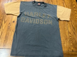 VTG Black/Brown Ames Cycles Harley Davidson T-Shirt Men’s Size Medium - Picture 1 of 10