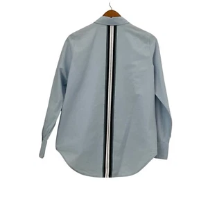 Athleta Marinwood gestreiftes Hemd mit Knopfleiste Gr. S blau klassisch Preppy Academia Chic - Bild 1 von 13