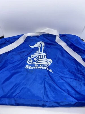 Bolso de Lona Vintage Años 80 St. Louis Steamers Azul Nylon 15”x7”x8” Fútbol Interior Foto 1 de 4
