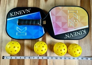 KINEVN Pickleball Paddles USAPA Approved Fiberglass Pickleball Rackets set of 2 - Picture 1 of 9
