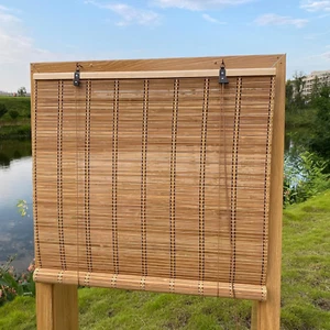28" W X 83" H Bamboo Blinds Shades Roman Roller Curtains Indoor Outdoor Patio - Picture 1 of 12