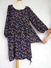 The Masai Clothing Company Black/Purple Floral Dress, Size:Xxl