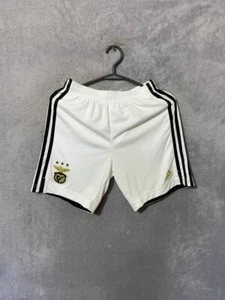 SL BENFICA Home Football Shorts White Gold Polyester Adidas Young Size M - Picture 1 of 9