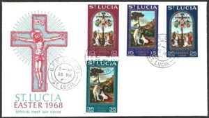 (BL) St Luciia 1968 Easter 5v FDC - Picture 1 of 2
