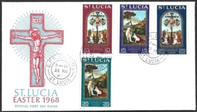 (BL) St Luciia 1968 Easter 5v FDC - Image 1 of 2