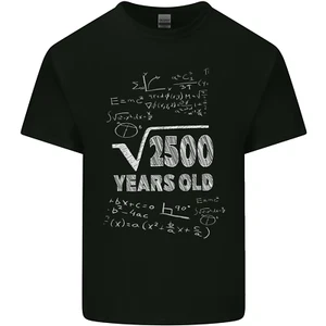 50th Birthday 50 Year Old Geek Funny Maths Mens Cotton T-Shirt Tee Top - Picture 1 of 102
