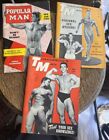 Lot de magazines photo vintage gay d'intérêt masculin 1958-1959 gâteau au bœuf physique rare