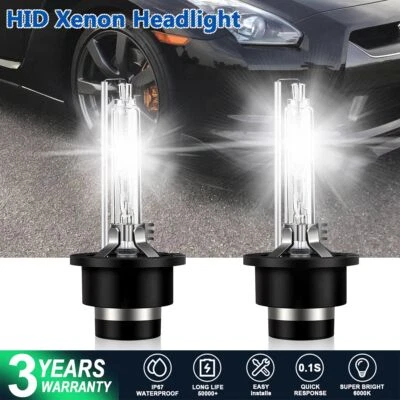 Kit de conversión de bombillas LED blancas para Nissan GT-R 2009-2014 D2S 6000K Foto 1 de 4