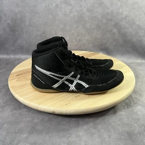 Asics Matflex Youth Size 4 Black Athletic Lace Up Wrestling Shoes C545N - Picture 1 of 7