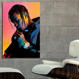 EB019 Travis Scott Rap Hip Hop Art Music Musician Poster and Canvas - Picture 1 of 6