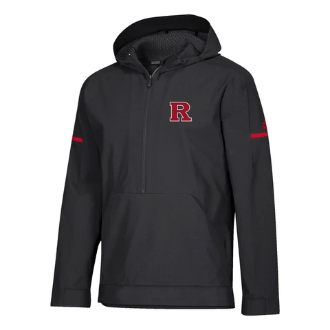 Rutgers Scarlet Knights NCAA Men's 2018 Sideline Black Squad Woven Anorak Jacket Cover