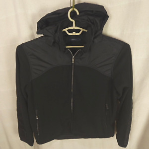 Ermenegildo Zegna Sport Men's Black Fleece Windbreaker Hooded Jacket Size XXL