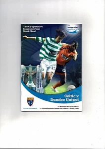 2008/09 Celtic v Dundee United Scottish League Cup Semi Final Programme - Picture 1 of 2